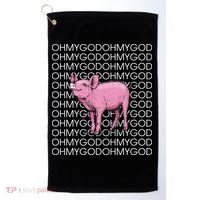 Oh My God Pig Golf Towel thumb 0