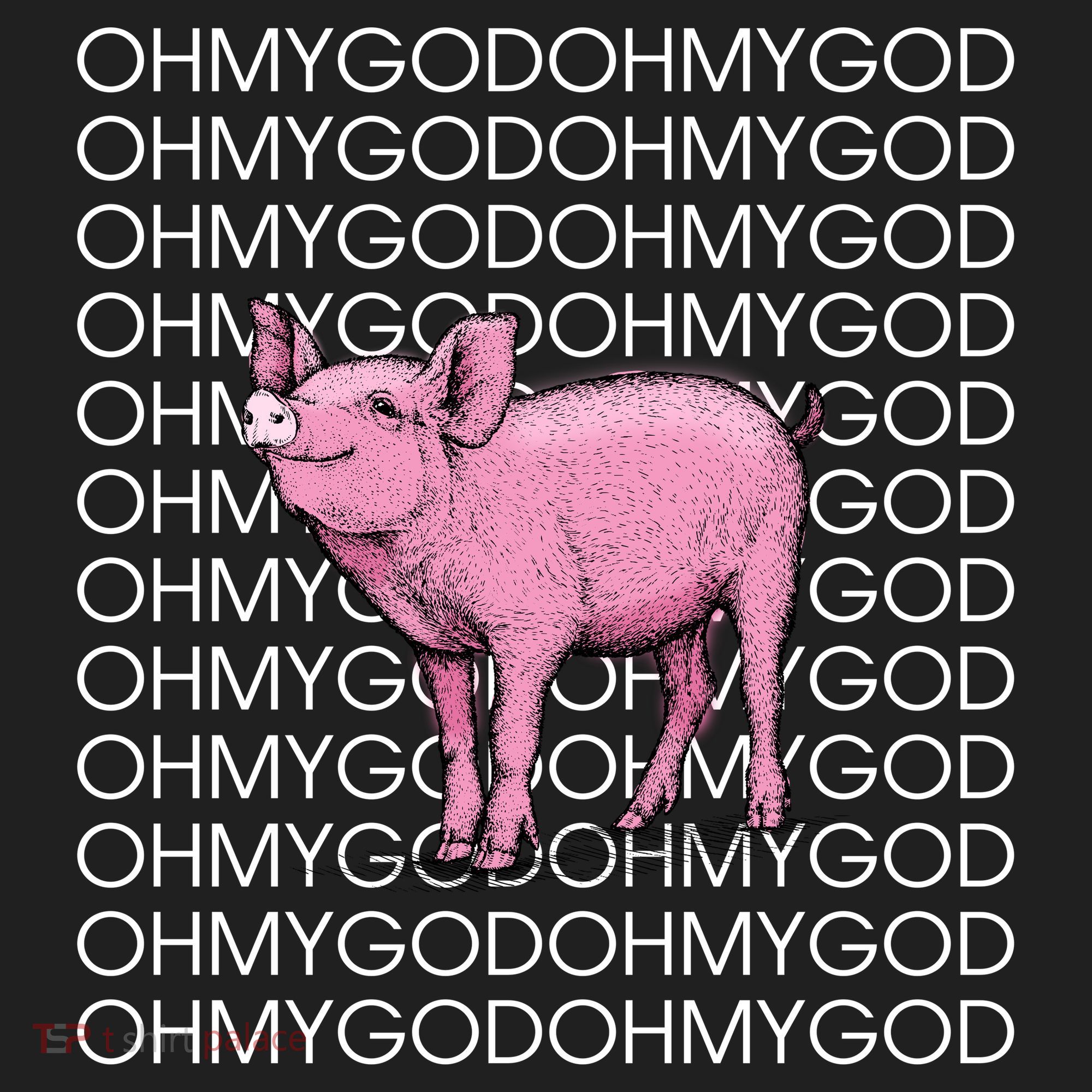 Oh My God Pig Golf Towel