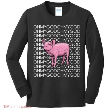 Oh My God Pig Kids Long Sleeve Shirt