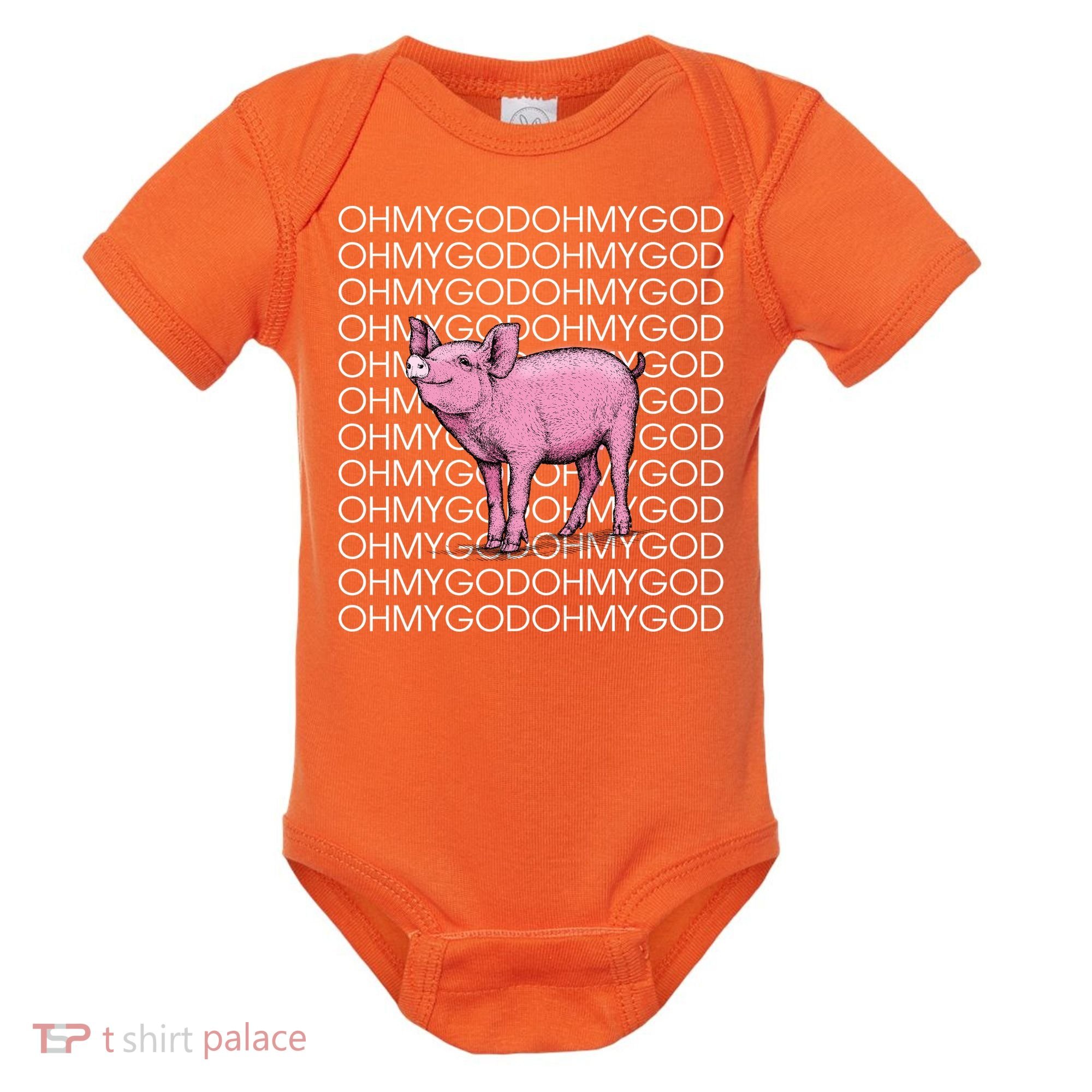 Oh My God Pig Baby Bodysuit