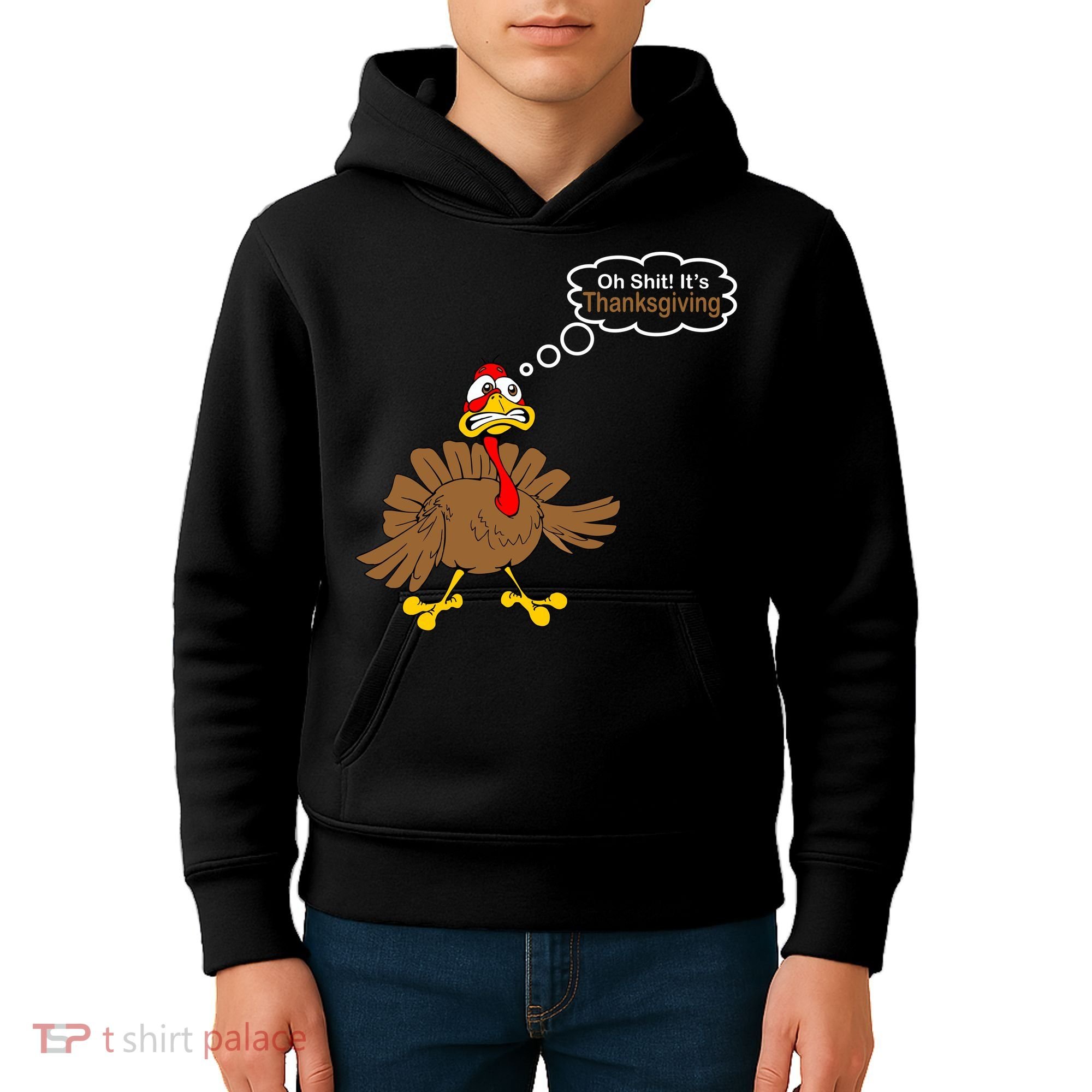 Oh Shit It's Thanksgiving Kids Hoodie