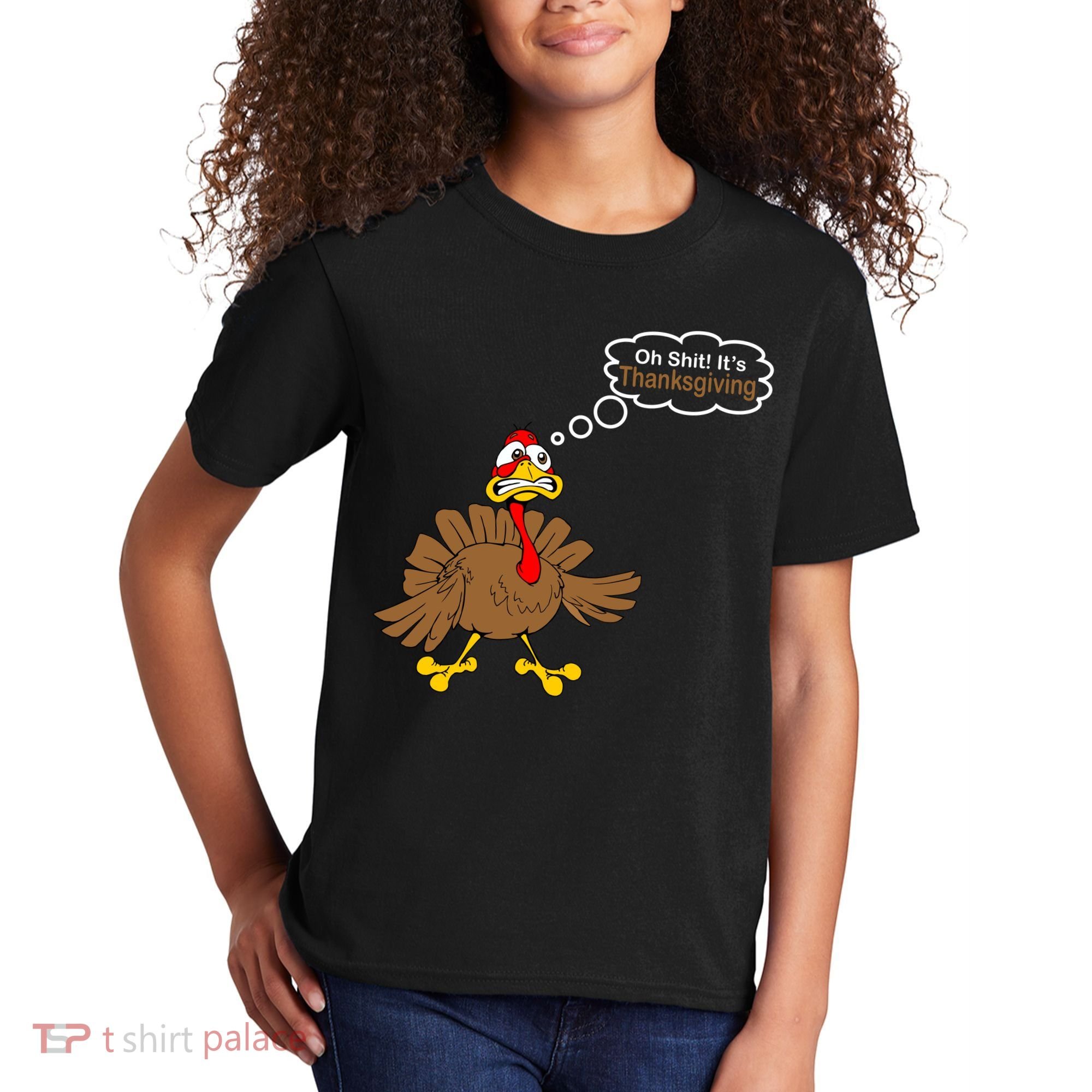 Oh Shit It's Thanksgiving Kids T-Shirt