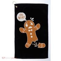Oh Snap! Funny Gingerbread Christmas Golf Towel thumb 0