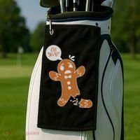 Oh Snap! Funny Gingerbread Christmas Golf Towel thumb 2