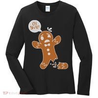 Oh Snap! Funny Gingerbread Christmas Women's Long Sleeve Shirt thumb 0
