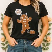 Oh Snap! Funny Gingerbread Christmas Women's T-Shirt thumb 2