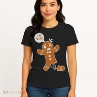 Oh Snap! Funny Gingerbread Christmas Women's T-Shirt thumb 4