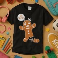 Oh Snap! Funny Gingerbread Christmas Kids T-Shirt thumb 3