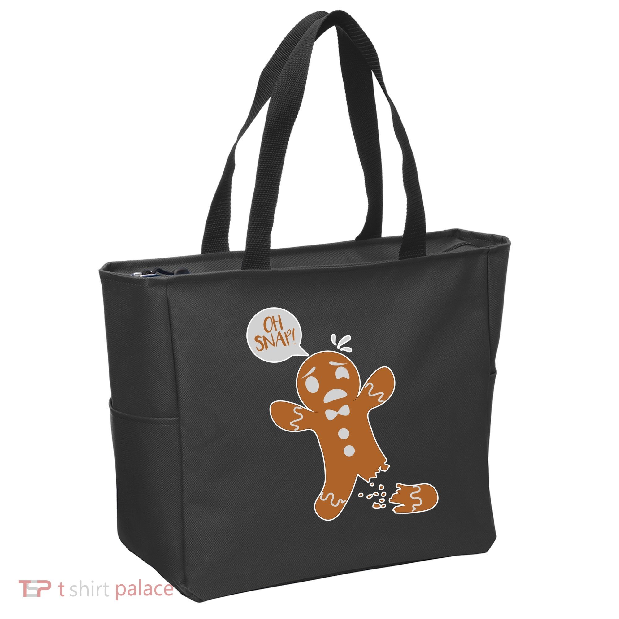 Oh Snap! Funny Gingerbread Christmas Tote Bag
