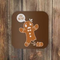 Oh Snap! Funny Gingerbread Christmas Coaster thumb 0