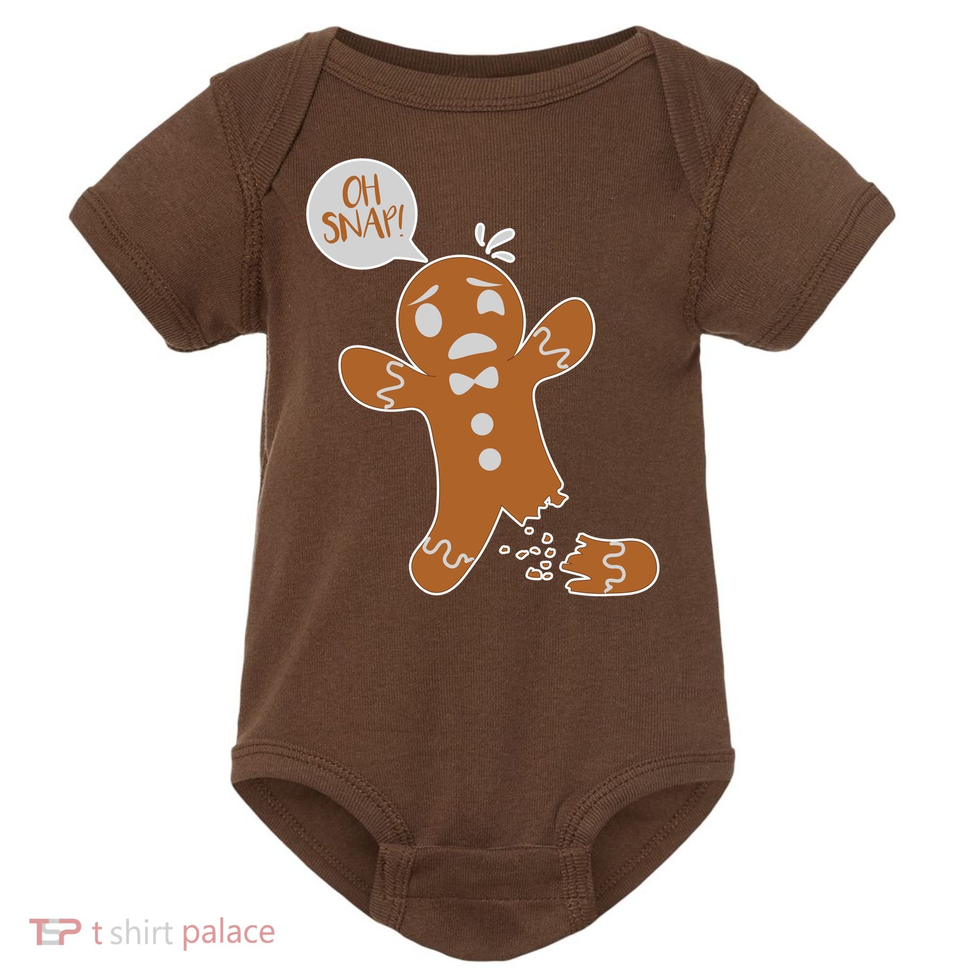 Oh Snap! Funny Gingerbread Christmas Baby Bodysuit