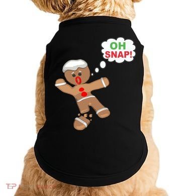 Oh Snap Gingerbread Funny Christmas Design Doggie Tank