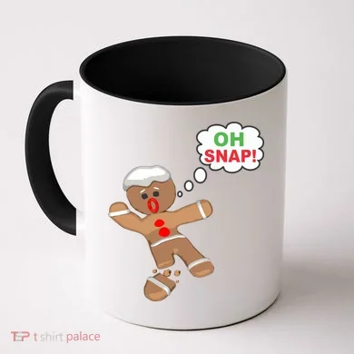 Oh Snap Gingerbread Funny Christmas Design Coffee Mug