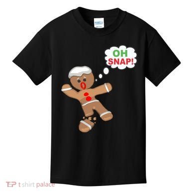 Oh Snap Gingerbread Funny Christmas Design Kids T-Shirt