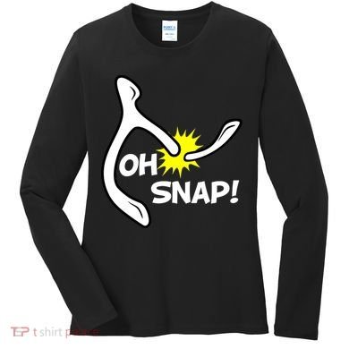 Oh Snap Lucky Wishbone Thanksgiving Women's Long Sleeve Shirt