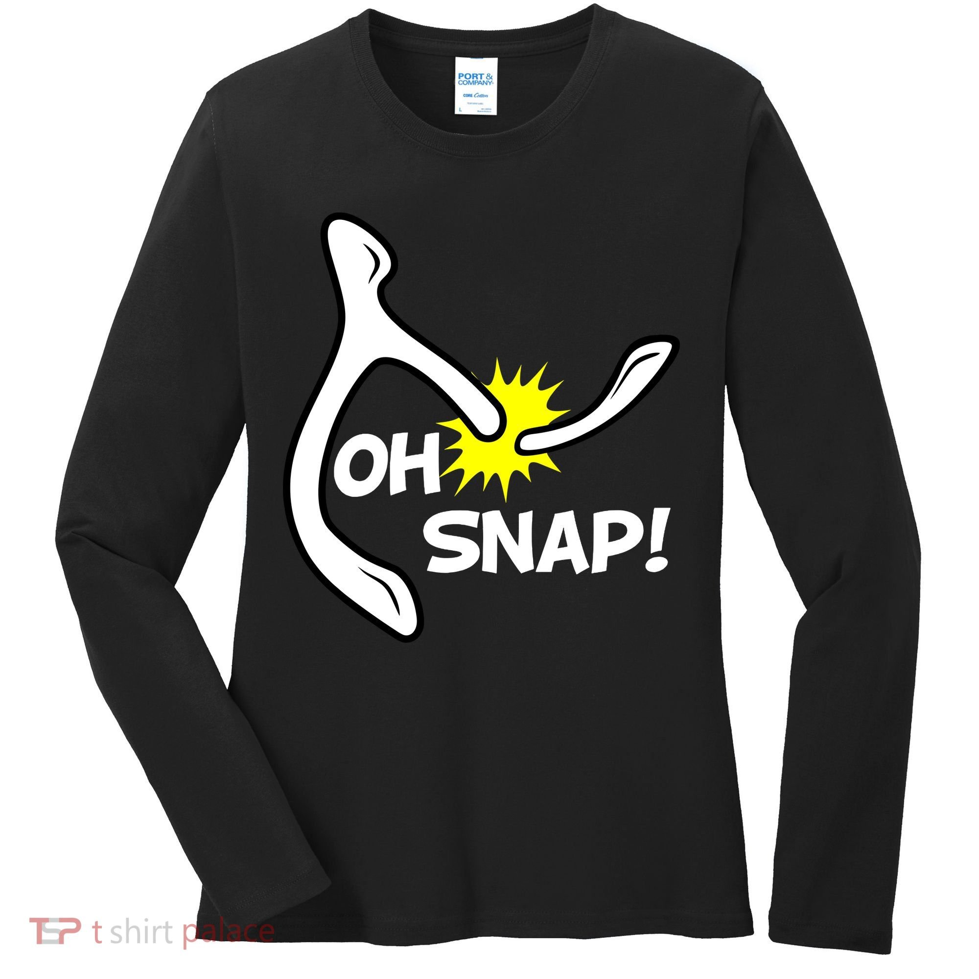 Oh Snap Lucky Wishbone Thanksgiving Women's Long Sleeve Shirt