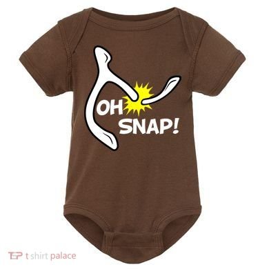 Oh Snap Lucky Wishbone Thanksgiving Baby Bodysuit