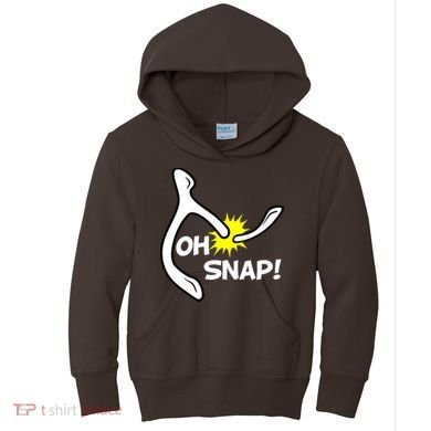 Oh Snap Lucky Wishbone Thanksgiving Kids Hoodie