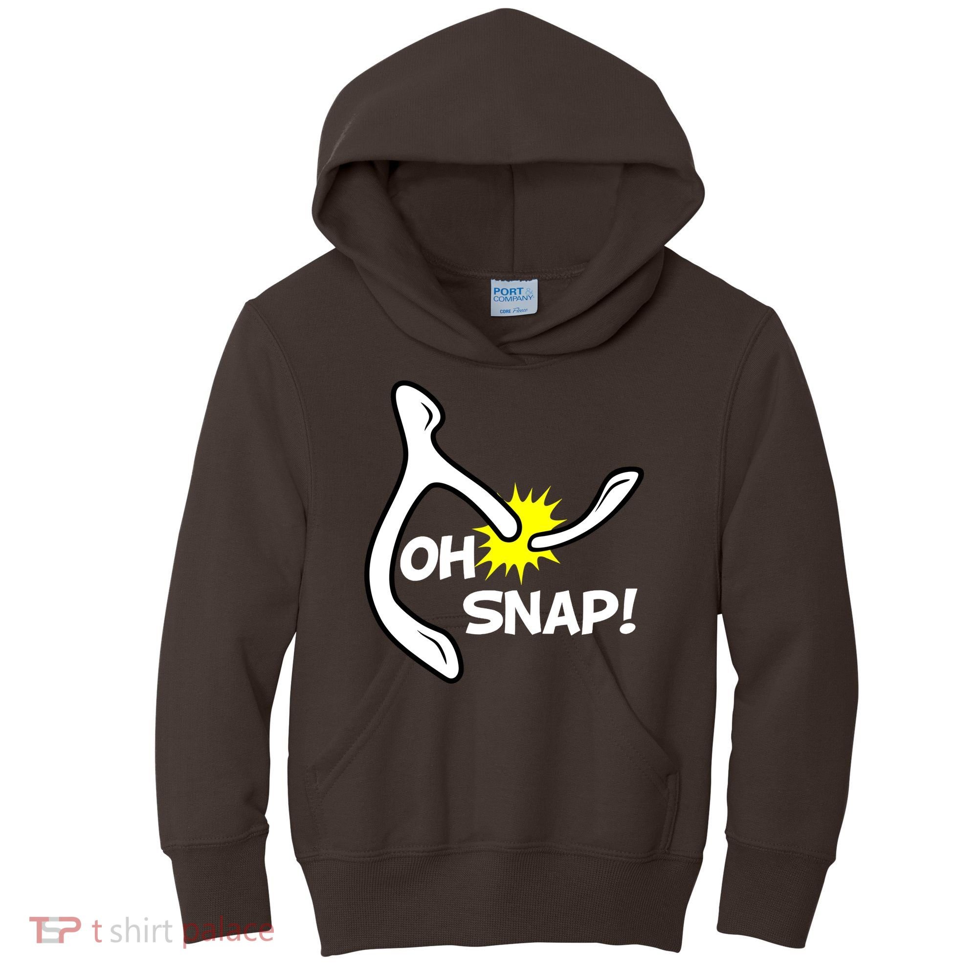 Oh Snap Lucky Wishbone Thanksgiving Kids Hoodie