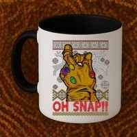 Oh Snap Ugly Christmas Sweater Design Coffee Mug thumb 2