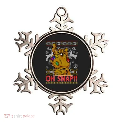 Oh Snap Ugly Christmas Sweater Design Ornament