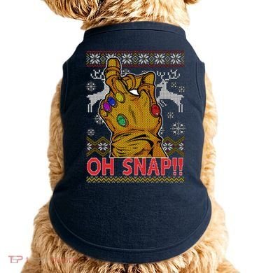 Oh Snap Ugly Christmas Sweater Design Doggie Tank