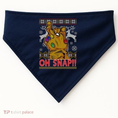 Oh Snap Ugly Christmas Sweater Design USA-Made Doggie Bandana