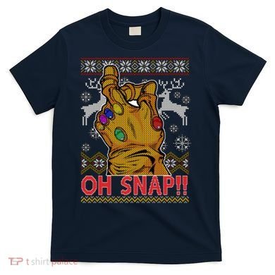 Oh Snap Ugly Christmas Sweater Design T-Shirt