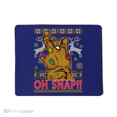 Oh Snap Ugly Christmas Sweater Design Mousepad