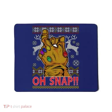 Oh Snap Ugly Christmas Sweater Design Mousepad