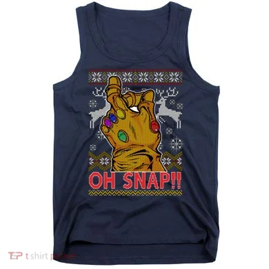 Oh Snap Ugly Christmas Sweater Design Tank Top