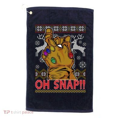 Oh Snap Ugly Christmas Sweater Design Golf Towel