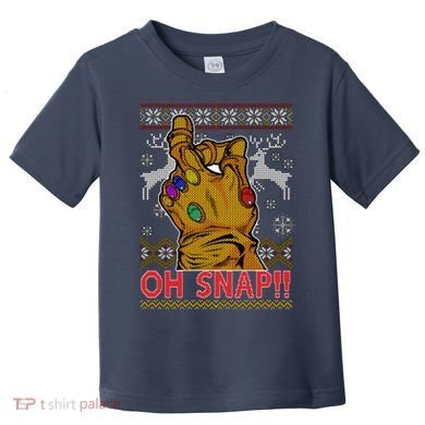 Oh Snap Ugly Christmas Sweater Design Toddler T-Shirt