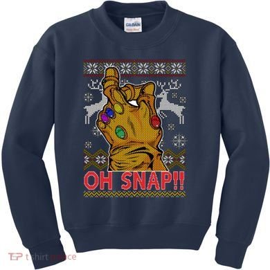 Oh Snap Ugly Christmas Sweater Design Kids Sweatshirt