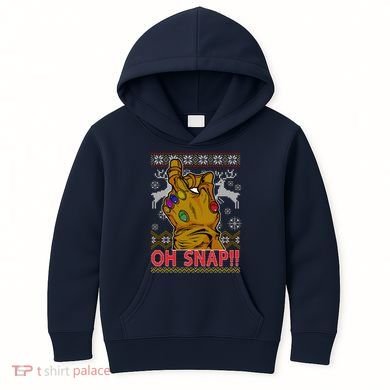 Oh Snap Ugly Christmas Sweater Design Kids Hoodie