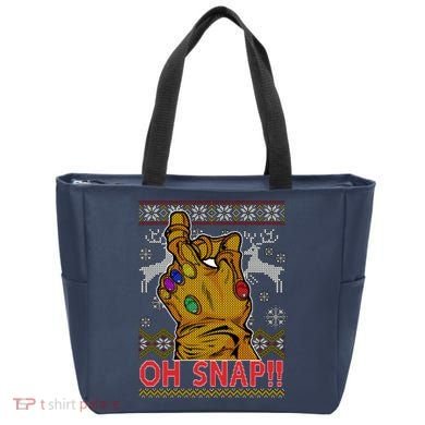 Oh Snap Ugly Christmas Sweater Design Tote Bag