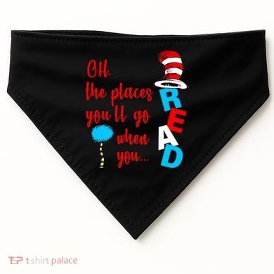 Oh The Places You'll Go When You Read USA-Made Doggie Bandana