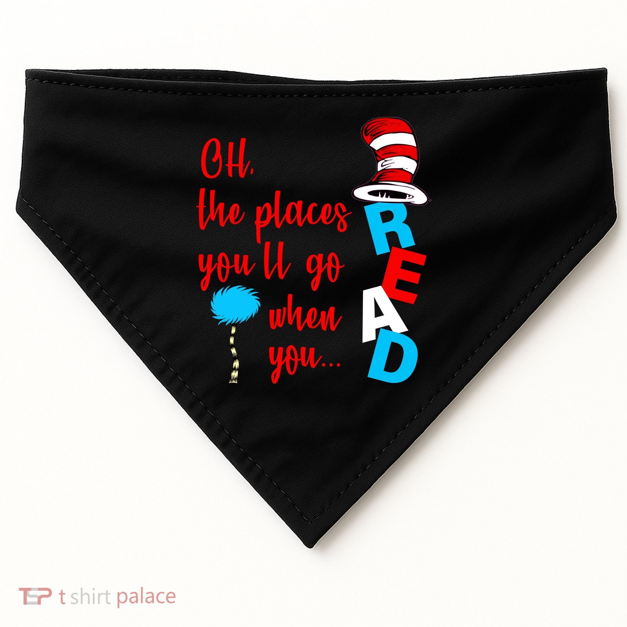 Oh The Places You'll Go When You Read USA-Made Doggie Bandana