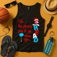 Oh The Places You'll Go When You Read Tank Top thumb 4