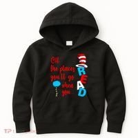 Oh The Places You'll Go When You Read Kids Hoodie thumb 0