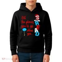 Oh The Places You'll Go When You Read Kids Hoodie thumb 4