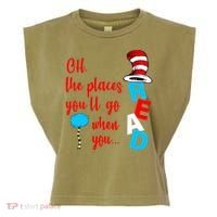 Oh The Places You'll Go When You Read Garment-Dyed Women's Muscle Tee thumb 0