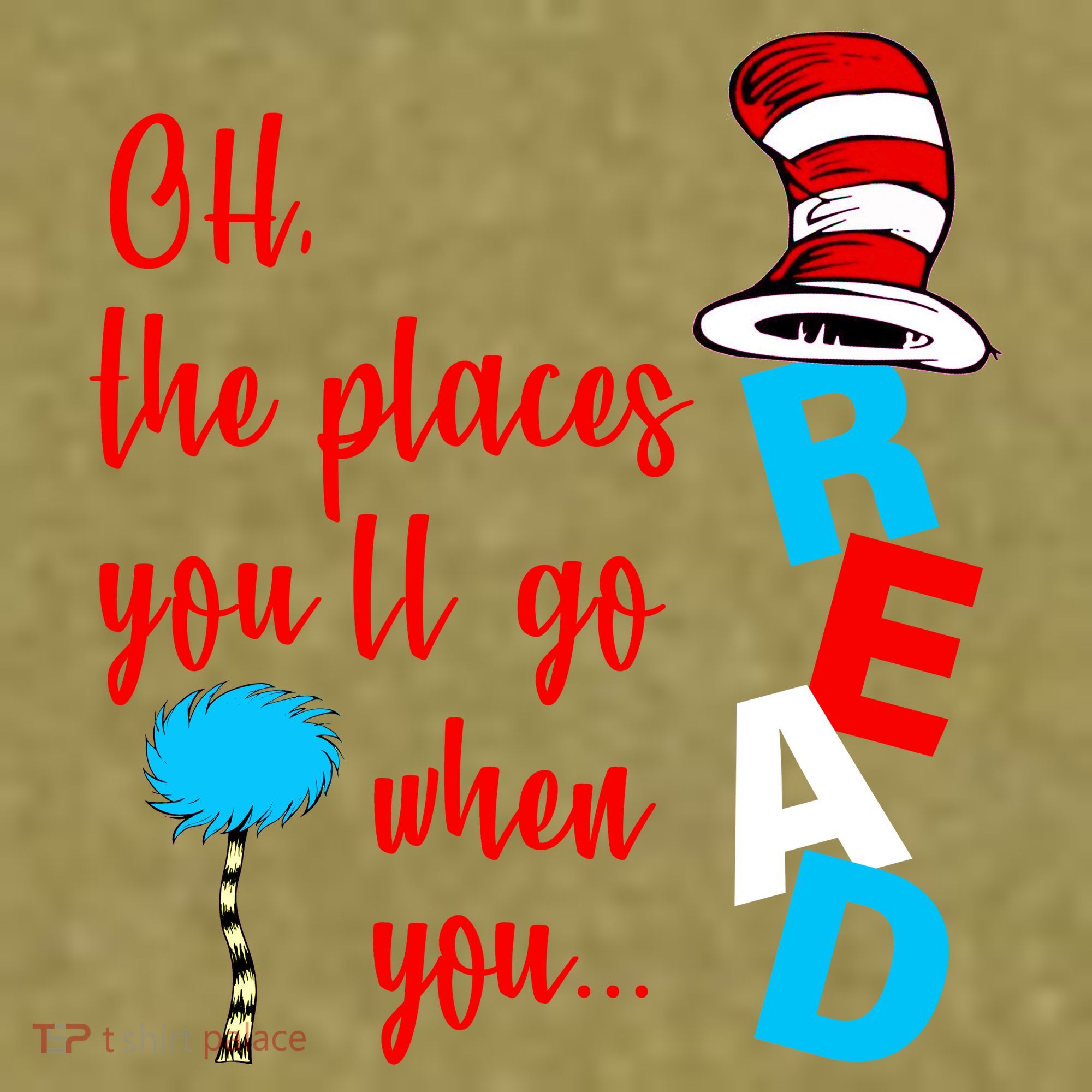 Oh The Places You'll Go When You Read Garment-Dyed Women's Muscle Tee