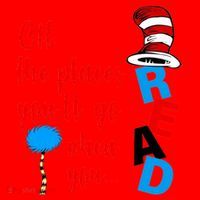 Oh The Places You'll Go When You Read Santa Hat thumb 1