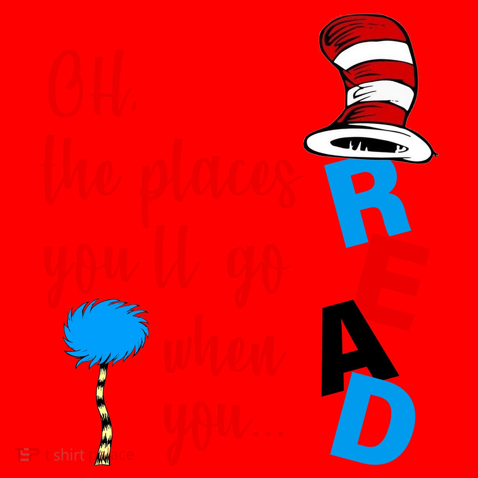 Oh The Places You'll Go When You Read Santa Hat