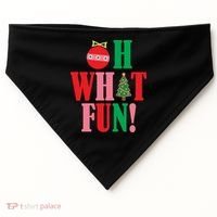 Oh What Fun Christmas USA-Made Doggie Bandana thumb 0