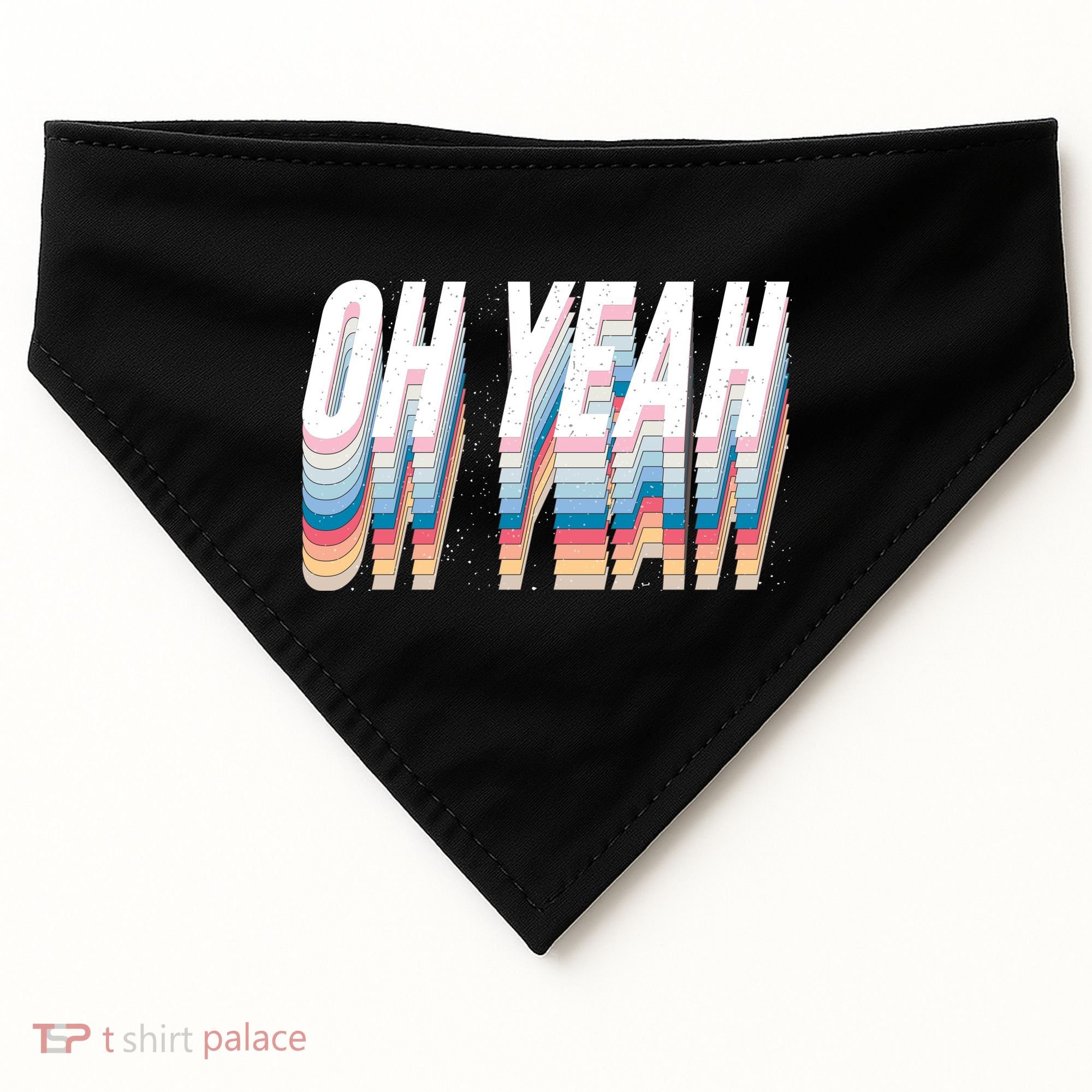 Oh Yeah! Funny Retro USA-Made Doggie Bandana