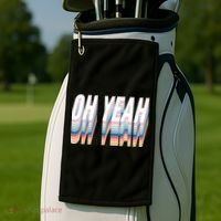 Oh Yeah! Funny Retro Golf Towel thumb 2