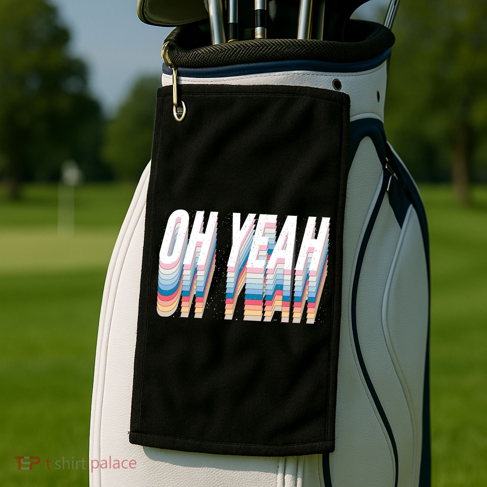 Oh Yeah! Funny Retro Golf Towel