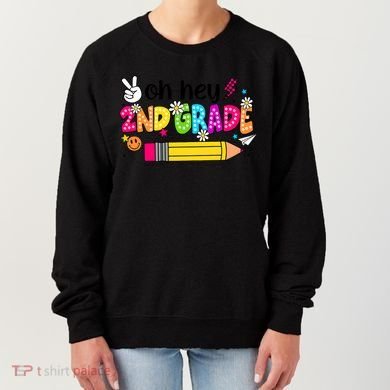 Oh Hey 2nd Grade Back To School Students Teachers Groovy Women's Sweatshirt